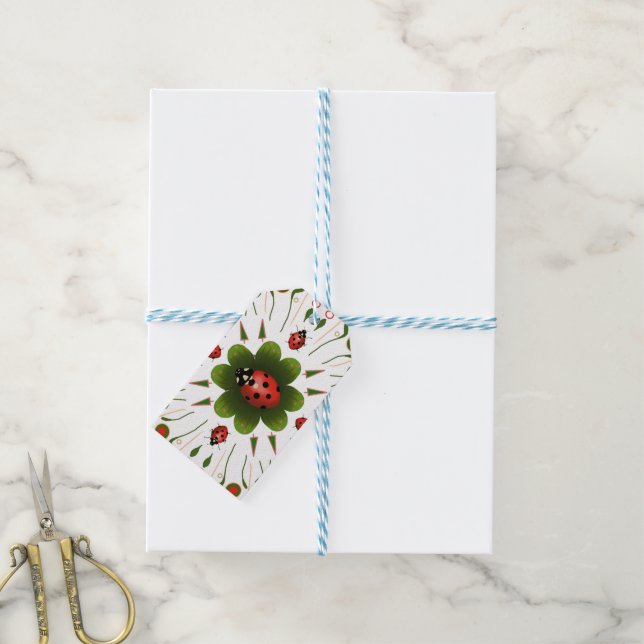 Étiquette cadeau Ladybug (With Twine)