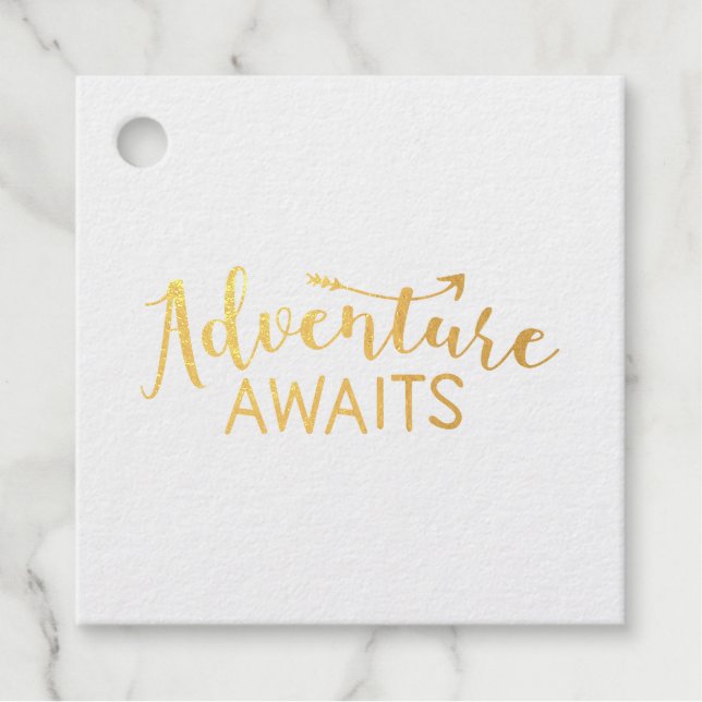Étiquette-cadeau L'aventure attend  (Devant)