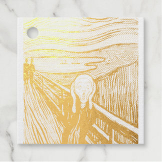 Étiquette-cadeau Le Cri (1895) Edvard Munch Gravure sur bois Beaux-