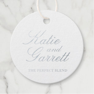 Étiquette-cadeau Le Parfait Mélange Élégant Mariage Feuille d'Argen