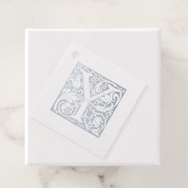 Étiquette-cadeau Lettre illuminée Y pour l'anniversaire de l'argent (Avec boite)