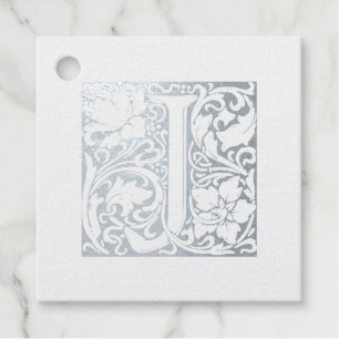 Étiquette-cadeau Lettre J Monogramme Lumineux pour Anniversaire de