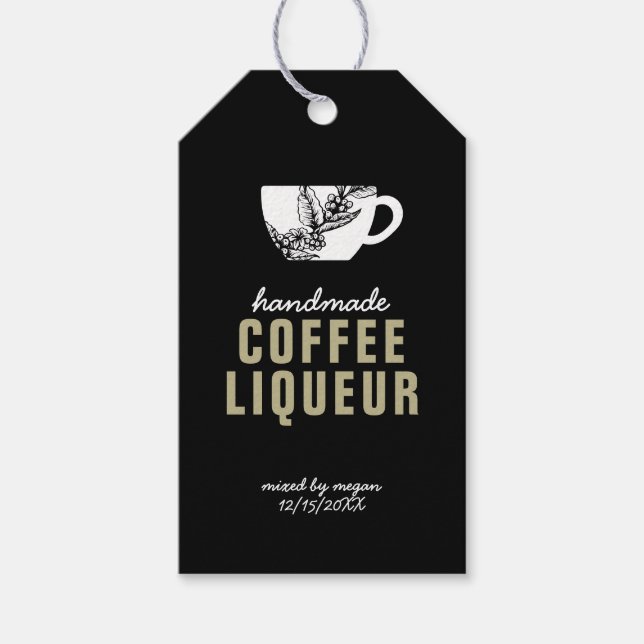 Étiquette Cadeau Liqueur de Café (Devant)