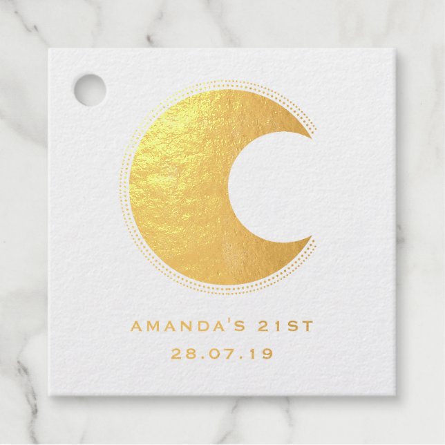 Étiquette-cadeau Lune mystique (Devant)