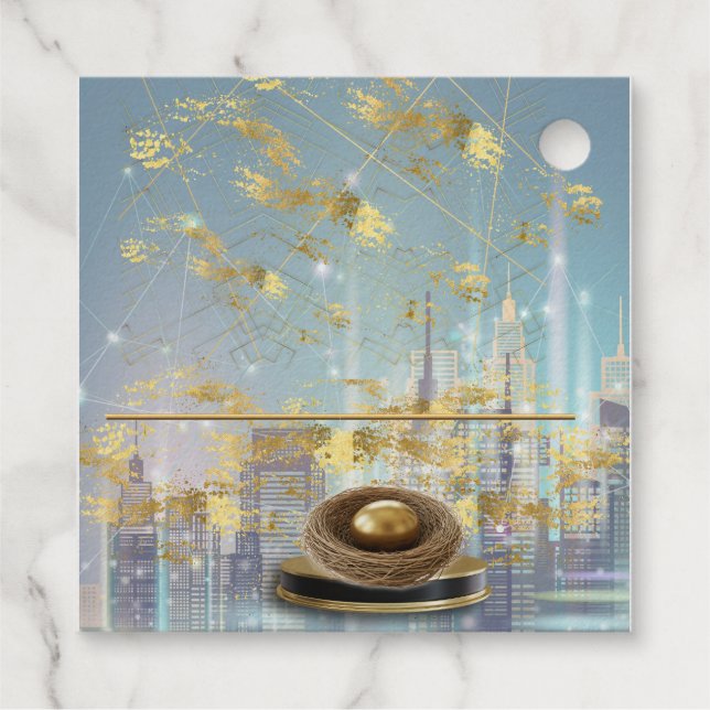 Étiquette-cadeau  Luxury Foil Easter Invitation Card (Dos)