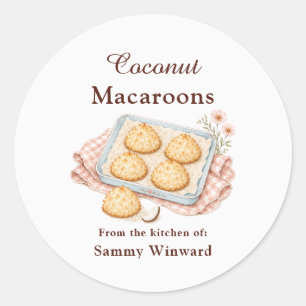 Étiquette Cadeau Macaron à la Noix de Coco