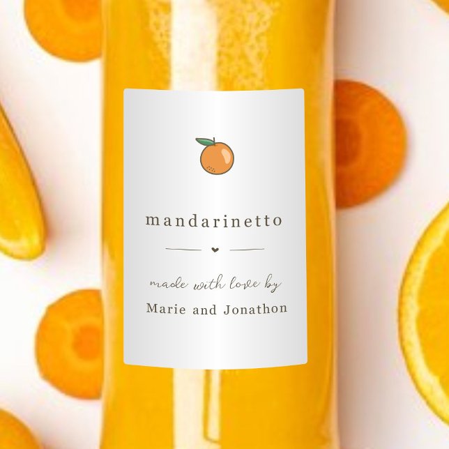 Étiquette cadeau Mandarinetto Mandarin Liqueur fai (Créateur téléchargé)
