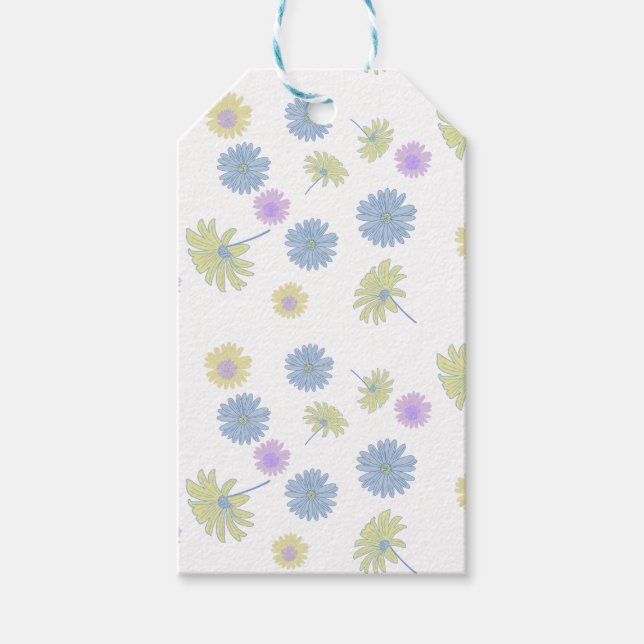 Étiquette Cadeau Marguerites Délicates (Devant)