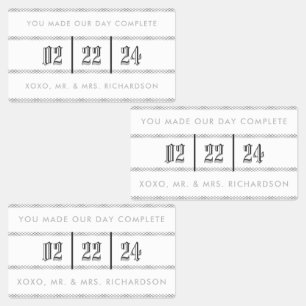 Étiquette cadeau Mariage Blackletter