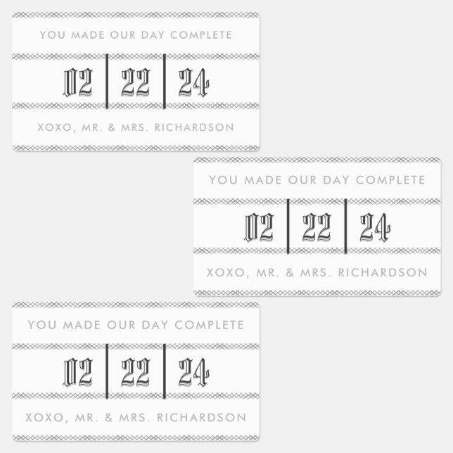 Étiquette cadeau Mariage Blackletter (Groupe)