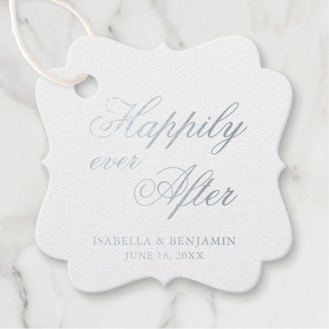 Étiquette-cadeau Mariage classique élégant (Devant)