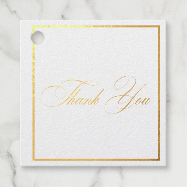 Étiquette-cadeau Mariage de calligraphie d'église (Devant)
