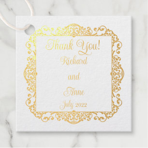 Étiquette-cadeau Mariage de conte de fées romantique victorien vint