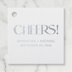 Étiquette-cadeau Mariage Décoratif Serif Acclamations