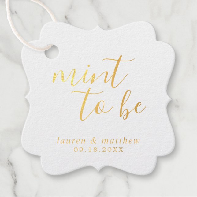 Étiquette-cadeau Mariage Élégant Simple (Devant)