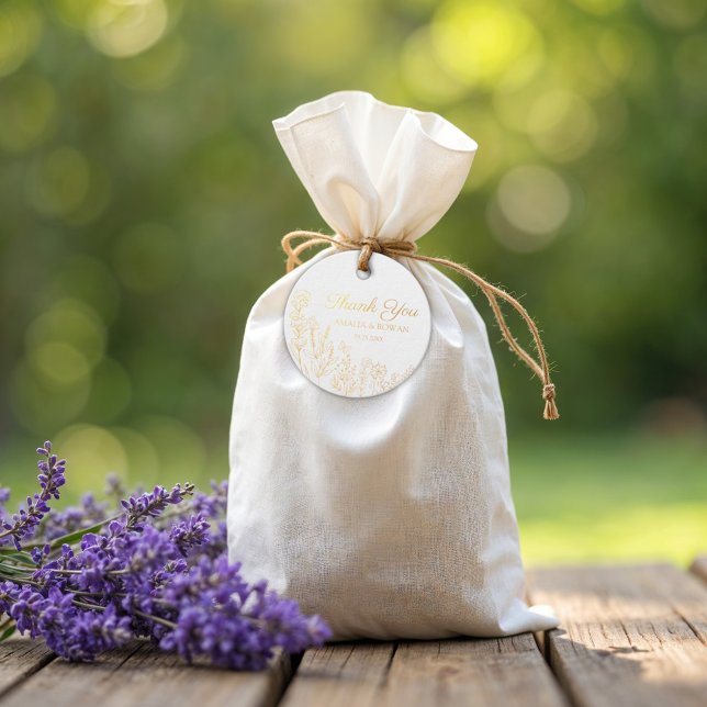 Étiquette-cadeau Mariage Fleurs de prairie (Créateur téléchargé)