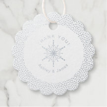 Mariage Motif des points de flocon de neige Silver