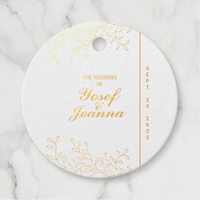 Étiquette-cadeau Mariage Saphir (Devant)