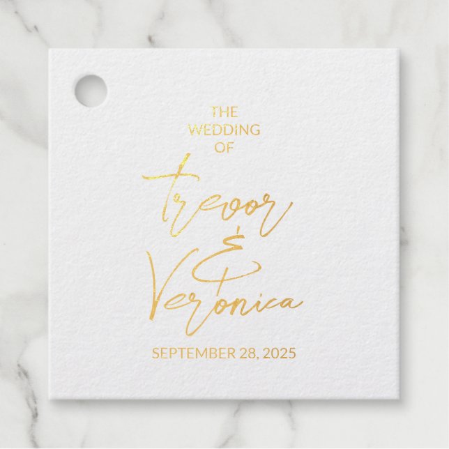 Étiquette-cadeau Mariage Swan Back (Devant)