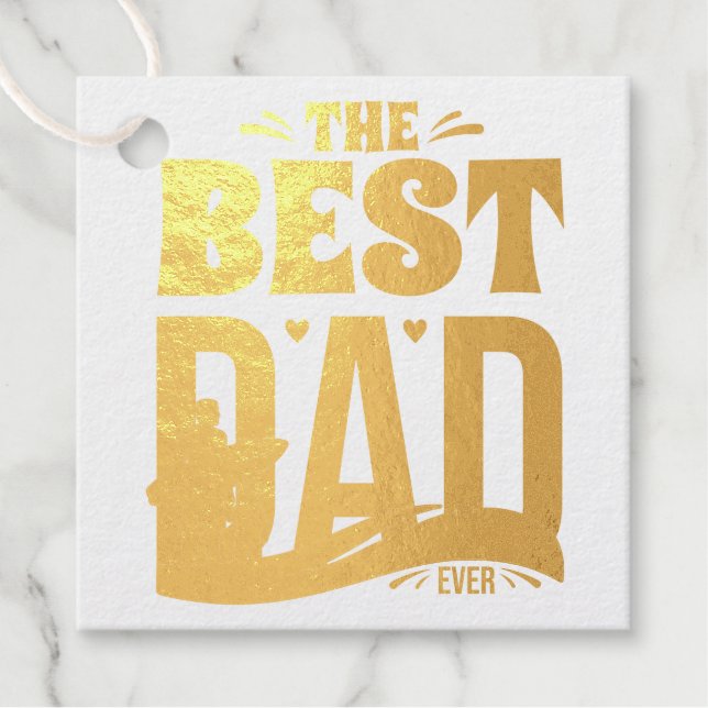 Étiquette-cadeau Meilleur Papa du Monde (Devant)