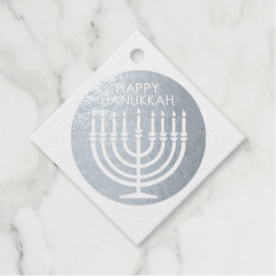Étiquette-cadeau Menorah Hannukah