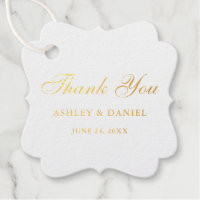 Merci de mariage élégant Gold Foil