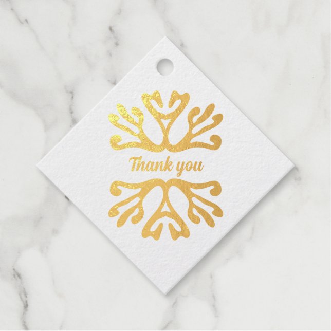 Étiquette-cadeau Merci personnalisé biologique (Devant)