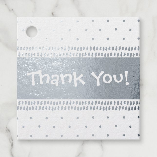 Étiquette-cadeau Merci Personnalisé  Spotty Motif (Devant)