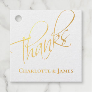 Étiquette-cadeau Merci Typographie Personnalisé