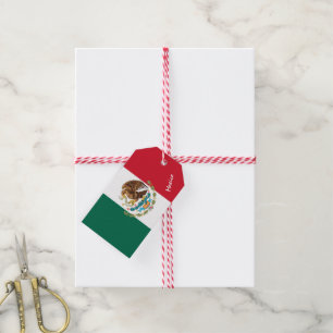 Étiquette cadeau Mexique, patriotique, fête, Drape