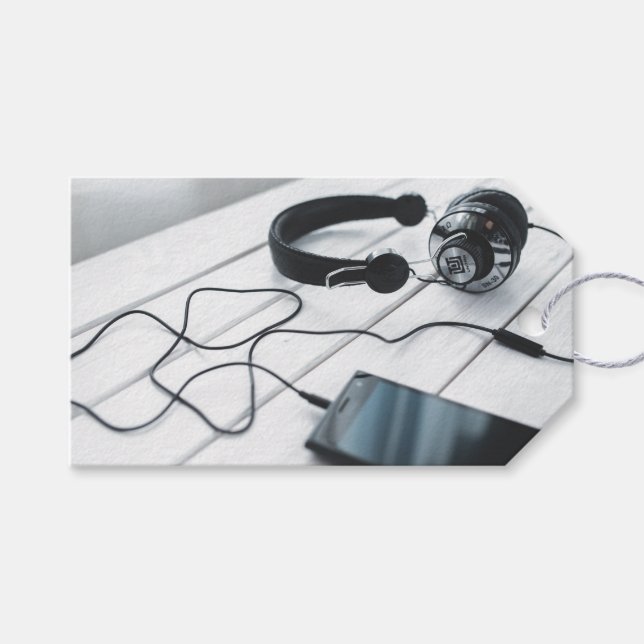 Étiquette cadeau moderne chic (Devant (Horizontal))