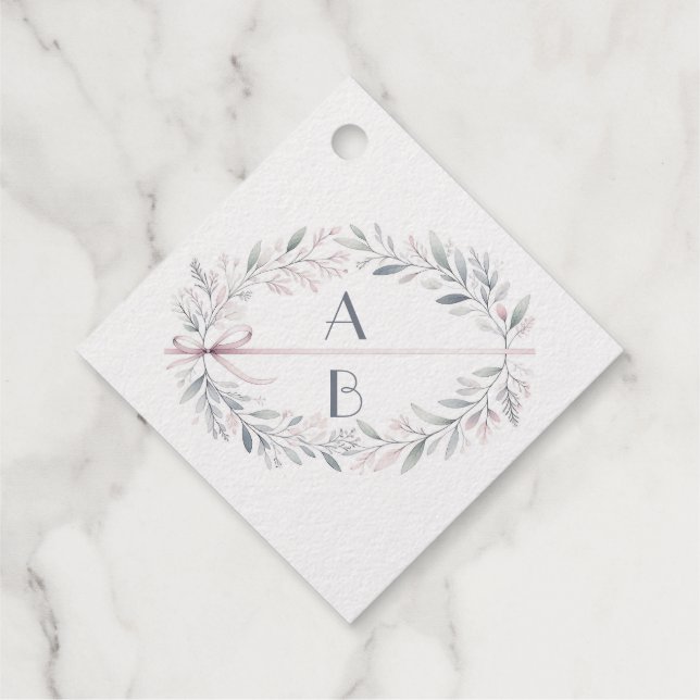 Étiquette-cadeau Monogramme Élégant (Dos)