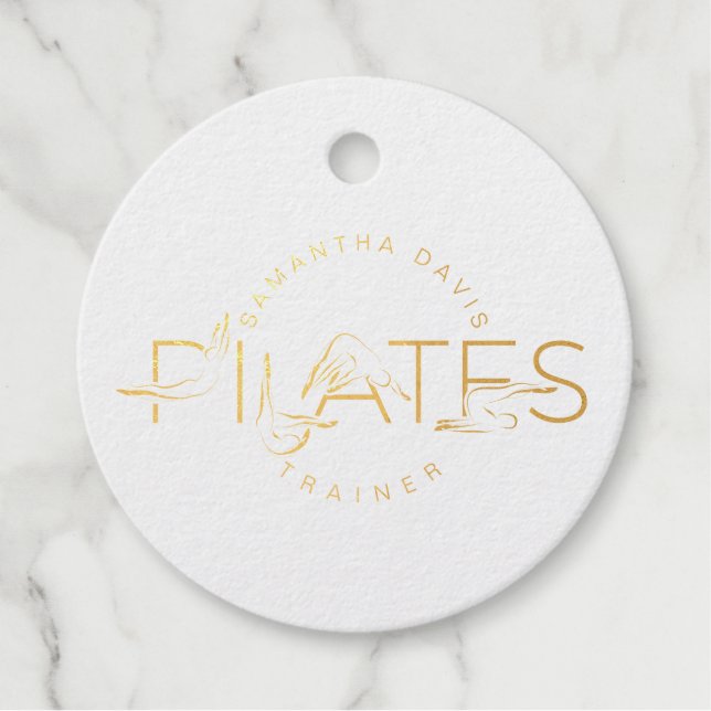 Étiquette-cadeau Mot Pilates Instructeur Pilates (Devant)