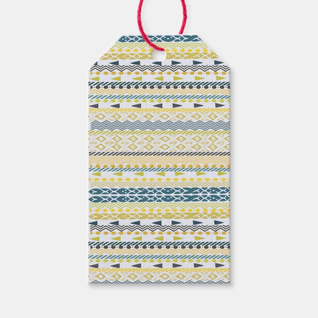 Étiquette Cadeau Motif Africain (Devant)