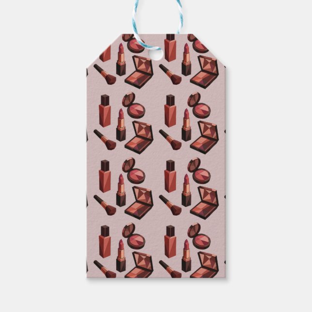 Étiquette cadeau motif rouge à lèvres chic (Devant)