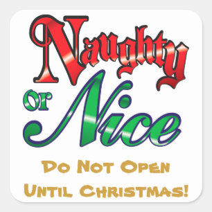 Étiquette cadeau Naughty ou Nice
