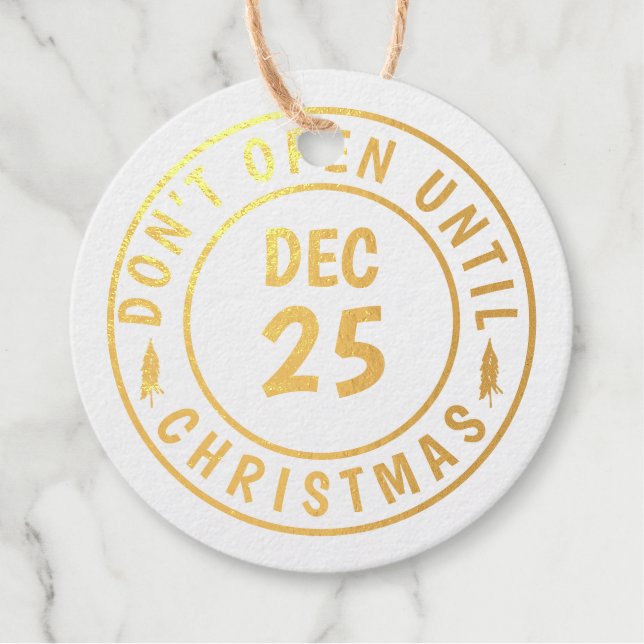 Étiquette-cadeau Ne pas ouvrir avant Noël (Devant)