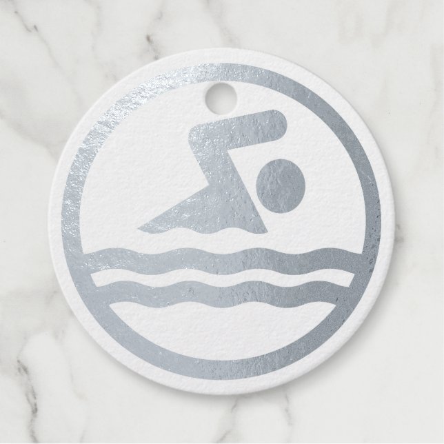 Étiquette-cadeau Nom de l'équipe de natation ou texte Personnalisé  (Devant)