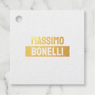 Étiquette-cadeau Nom propre Minimaliste Moderne Simple