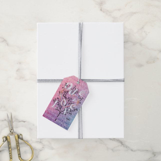Étiquette cadeau "Ode à l'amour" de la poète Adiel (Avec de la ficelle)