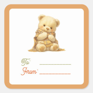 Étiquette cadeau Ourson Mignon (A)