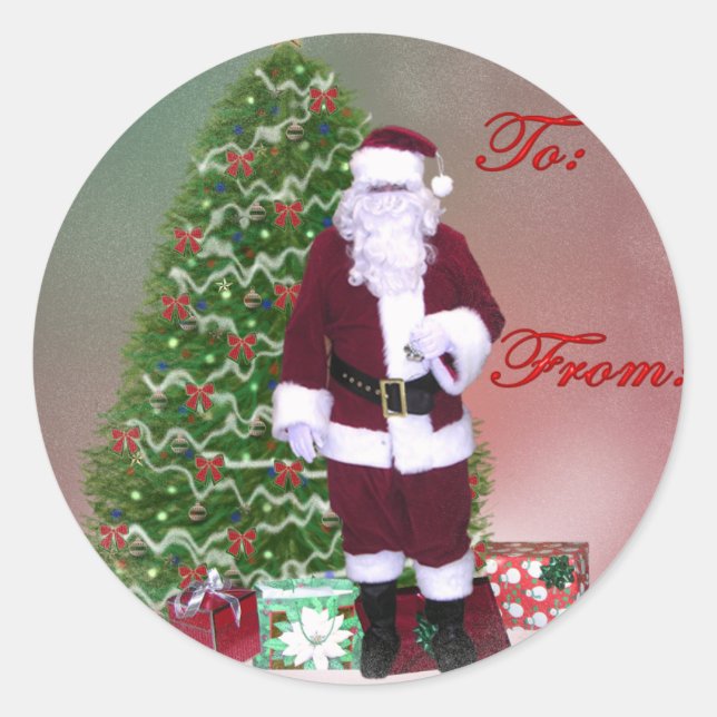 Étiquette cadeau père Noël (Devant)