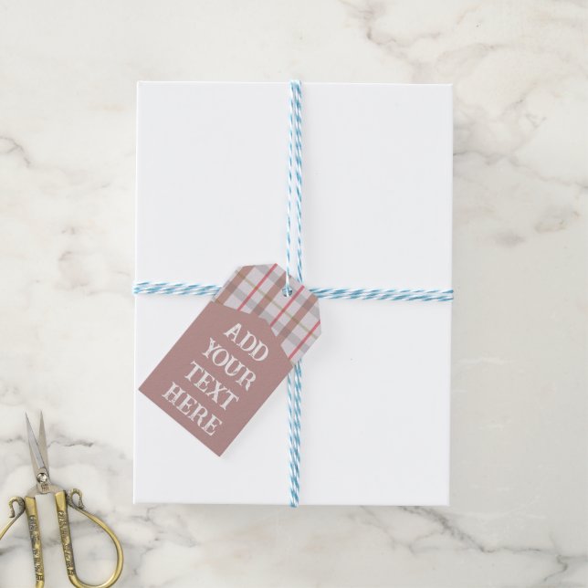 Étiquette cadeau personnalisée minimaliste (Avec de laficelle)