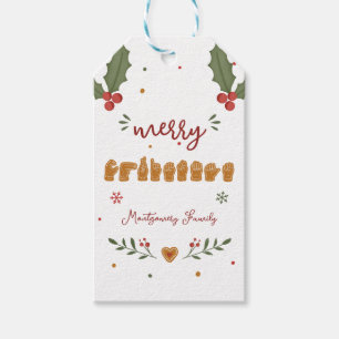 Étiquette cadeau personnalisée Noël en ASL Gâteaux