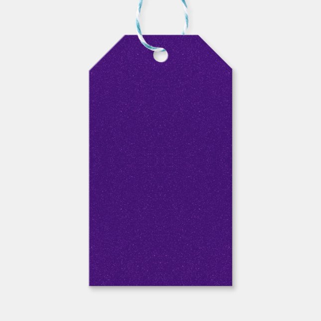 Étiquette Cadeau Personnalisée Paillettes Violette (Devant)