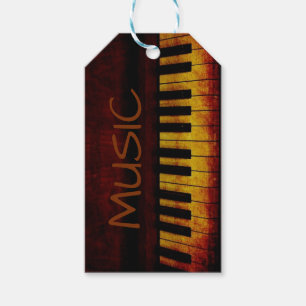 Étiquette Cadeau Piano Vintage