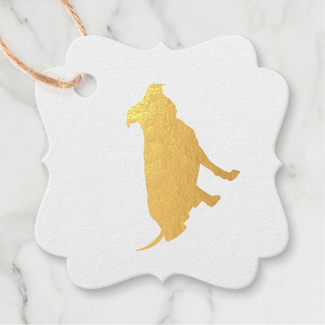 Étiquette-cadeau Pit Bull Chien Baby shower Blue Boy Pitbull (Devant)