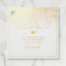 PixDezines Gold Foil Confetti + Heart Merci