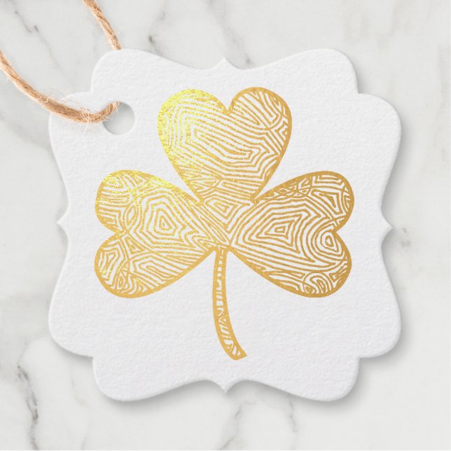 Étiquette-cadeau Porte-crayon Shamrock (Devant)