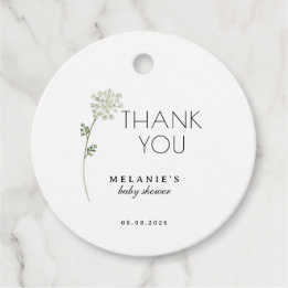 Étiquette cadeau pour Baby Shower Fleur de bébé en